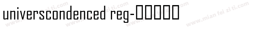 universcondenced reg字体转换